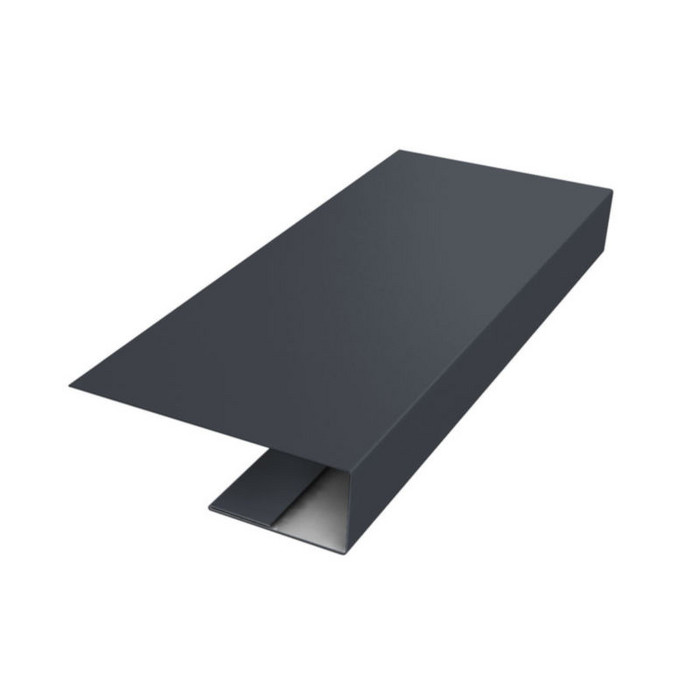 J-Профиль 18мм 0,5 Satin Matt TX RAL 7024 мокрый асфальт (2м)