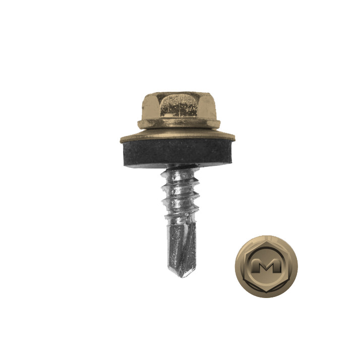 Саморез по металлу Daxmer 5,5х19 RAL 1014 (250) сверло №3