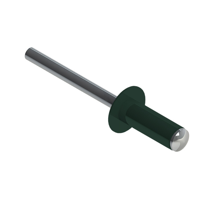 Заклёпка вытяжная 4,0х10 RAL 6005 (10х1000шт) алюм/сталь